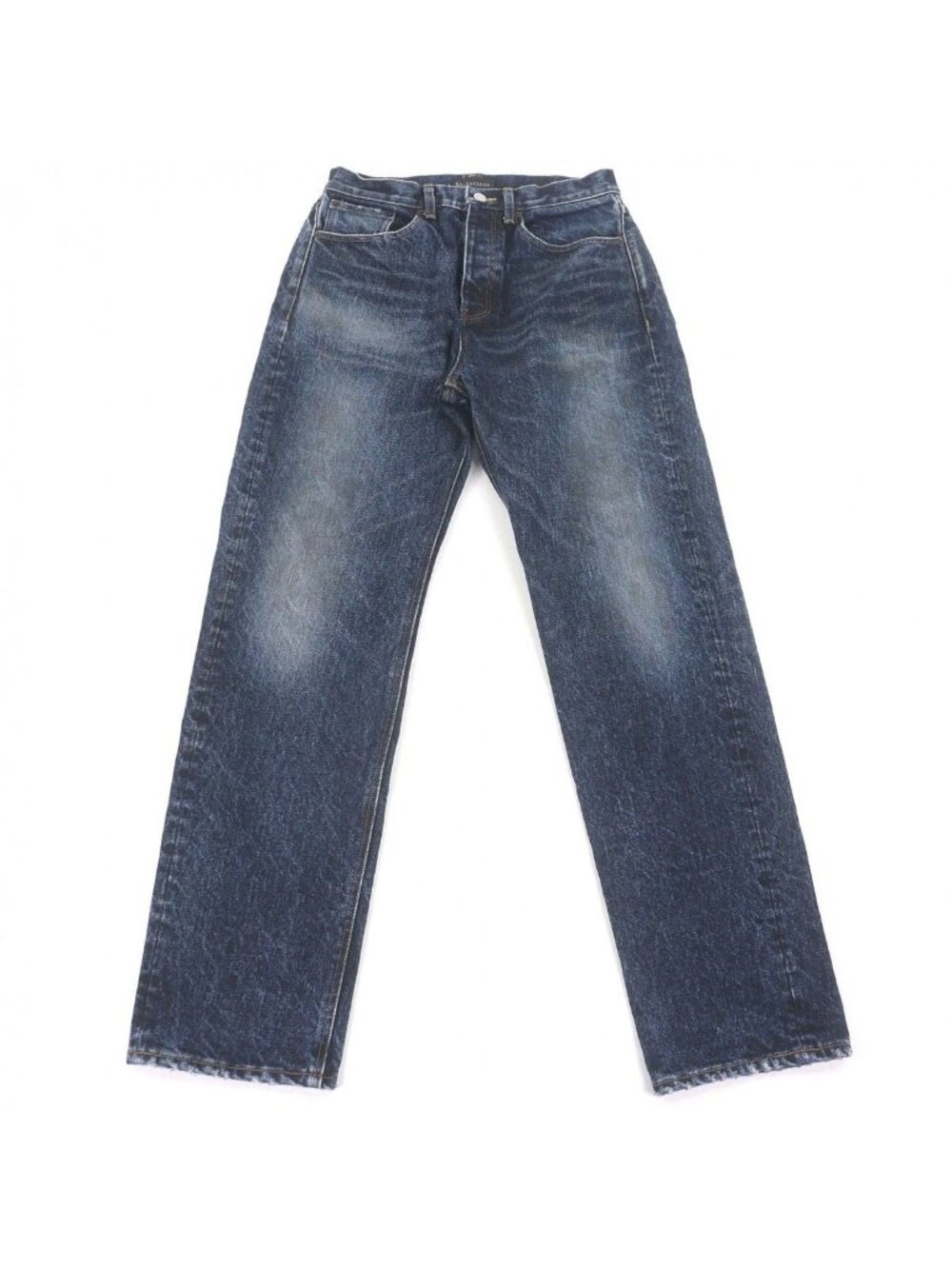 Balenciaga Relaxed Jeans Deep Blue Button Fly Denim Pants Indigo